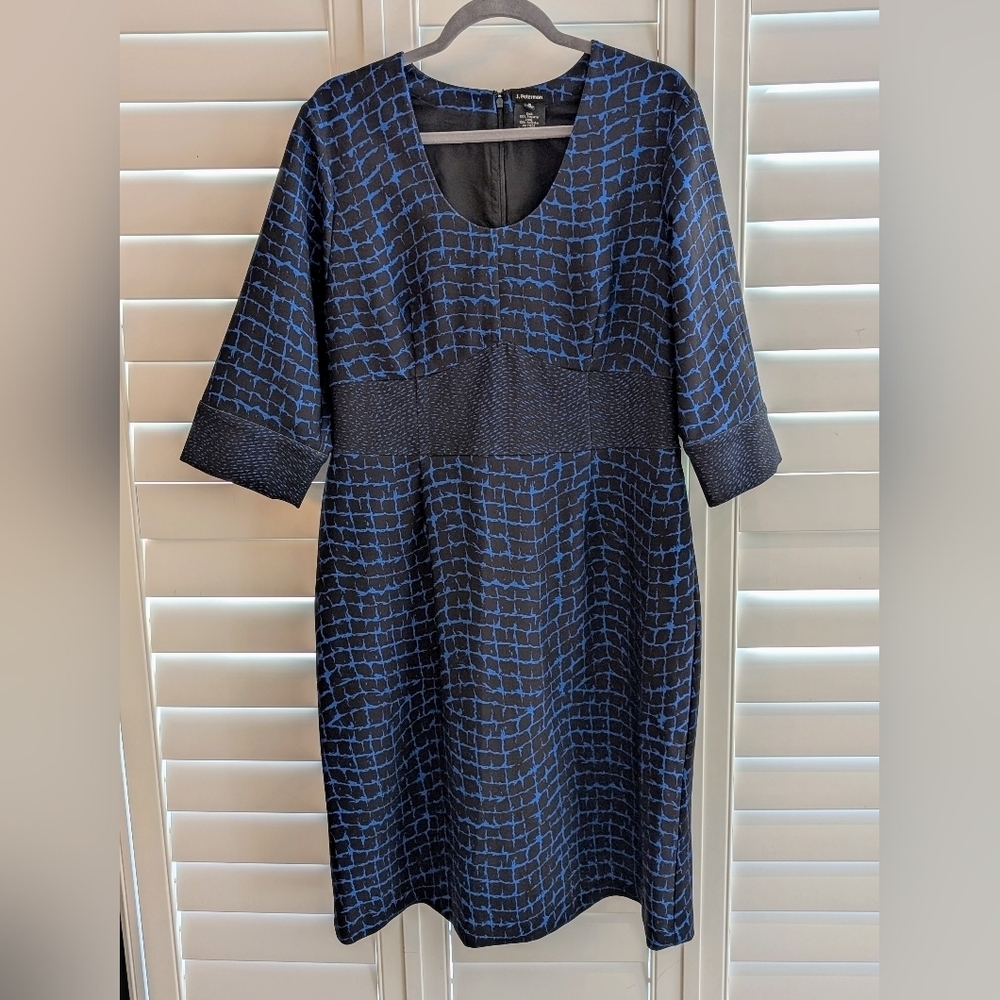 J PETERMAN Short Sleeve Midi Dress Size 16